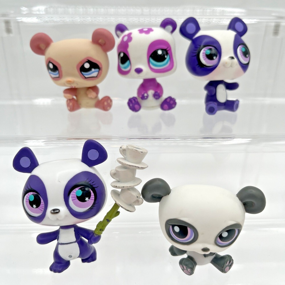 Littlest Pet Shop PANDA‎ BEAR #2459 #1328 #89 #2459 LPS Blythe Pretty In Purple